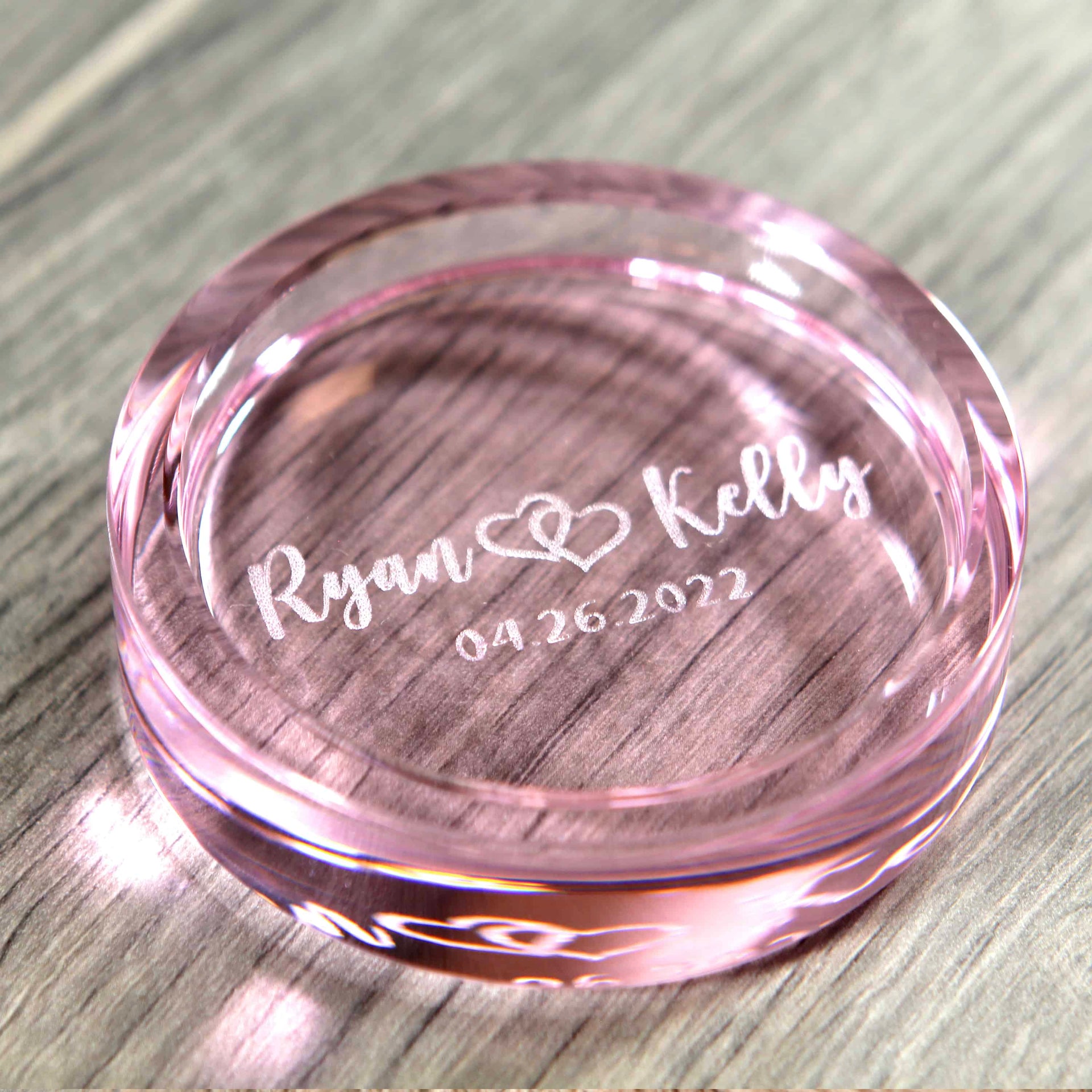 crystal ring dish engraved