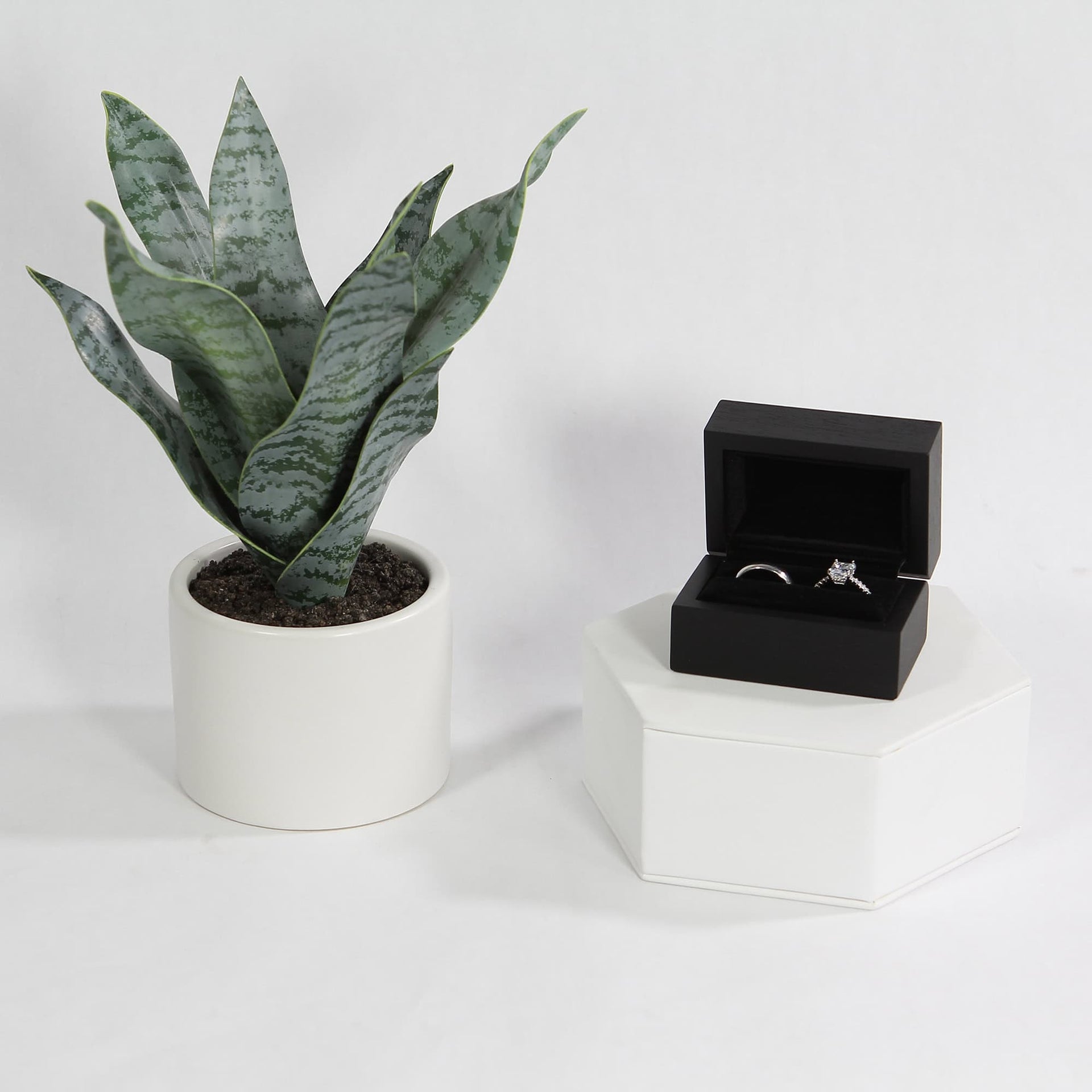 black wood ring box for wedding
