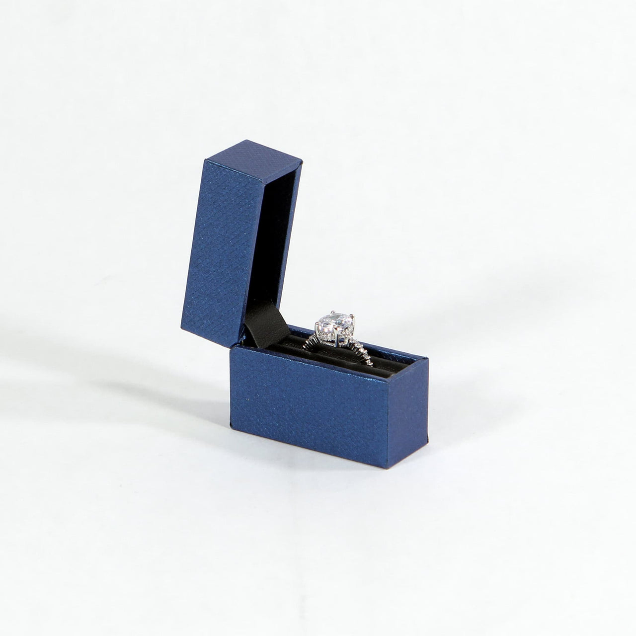 super thin blue proposal ring box for her