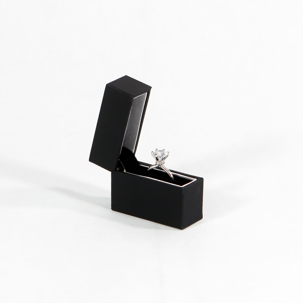 hidden slim super slim proposal ring box in black