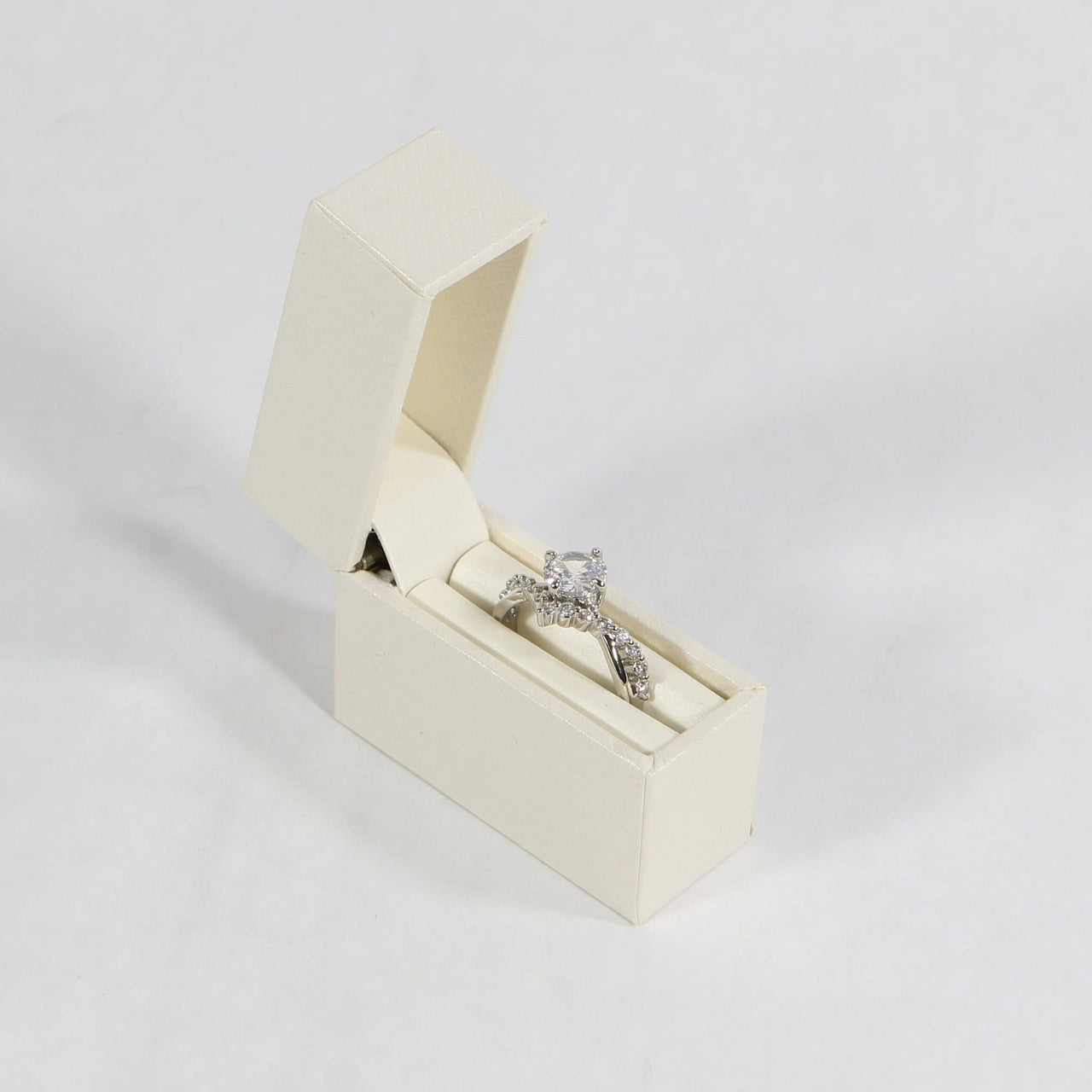 pocket sized slim white ring box for proposal