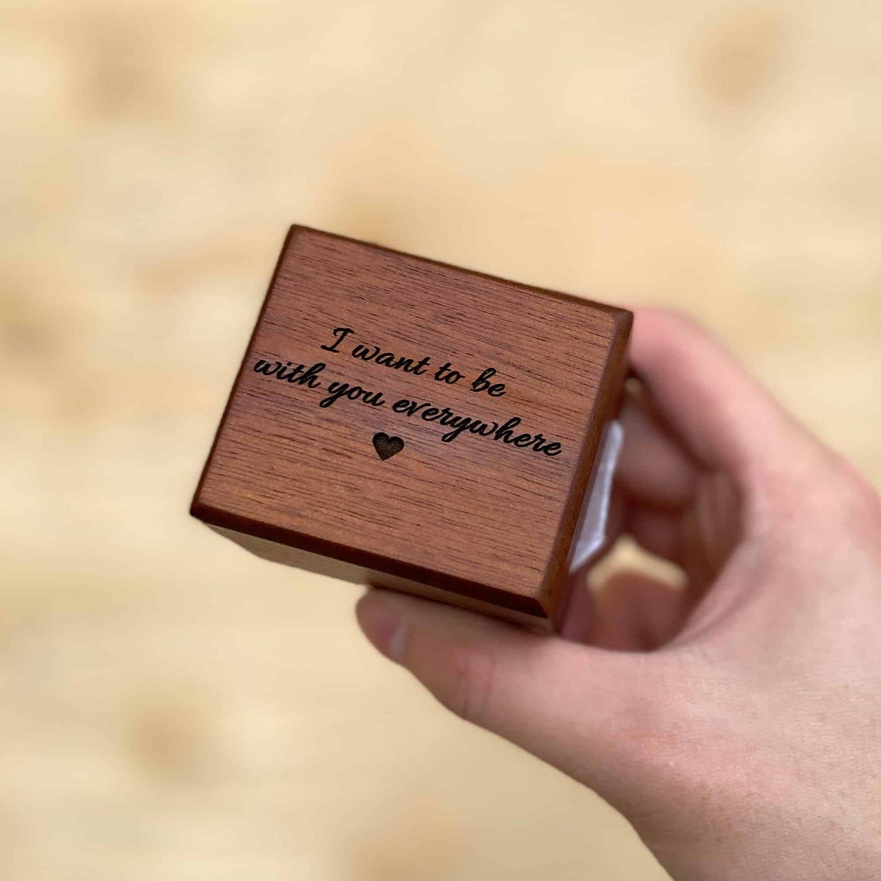 custom engraved wood ring box 