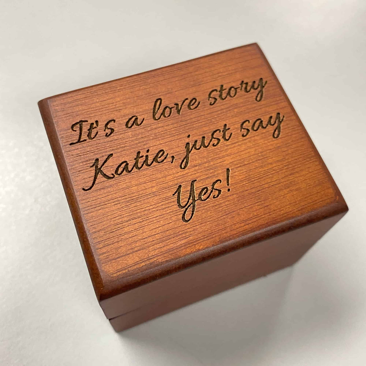 Custom engraved ring box