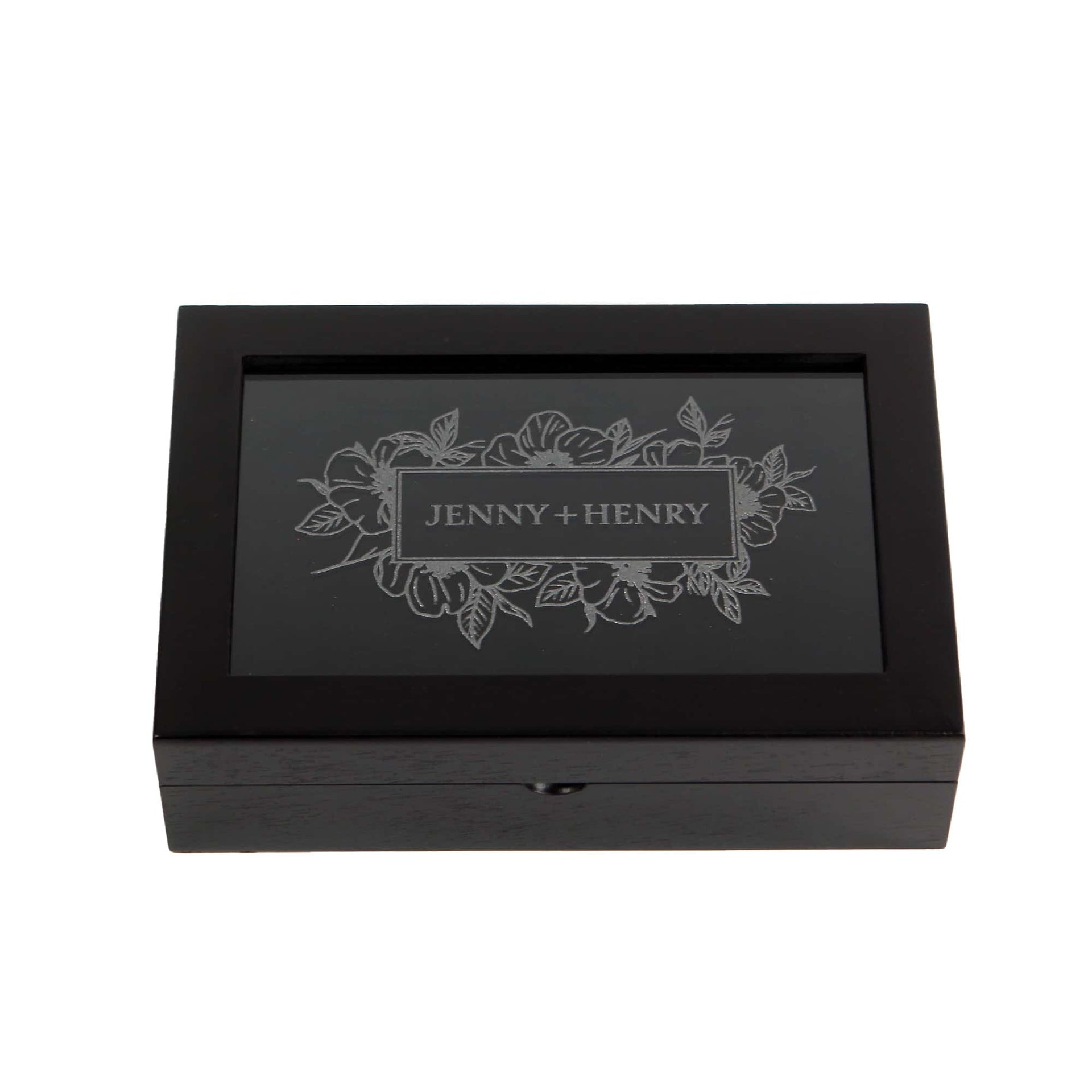 custom engraved storage wedding keepsake box