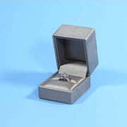 modern ring box tan colored