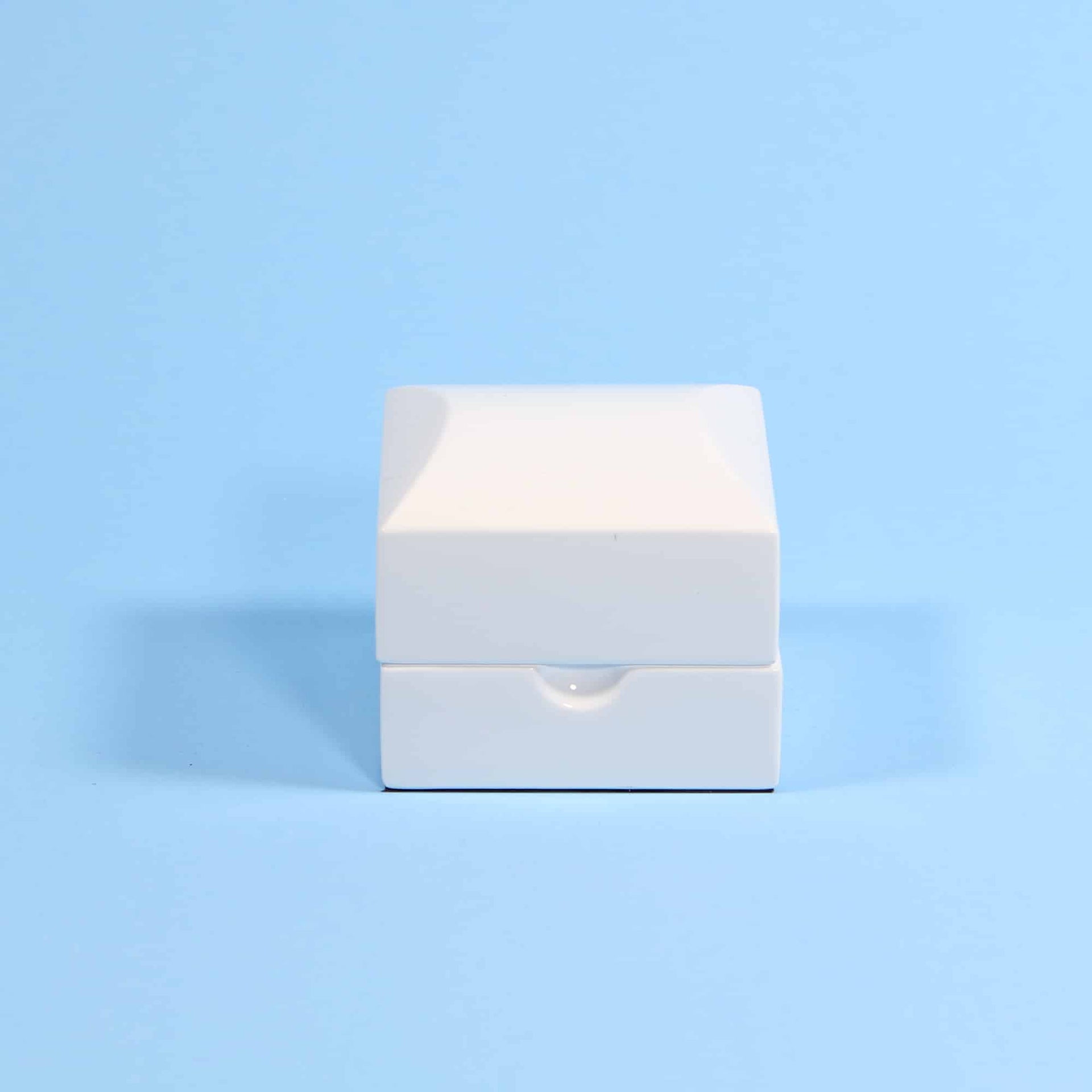 Luxury gloss white ring box for engagements, ,proposals, weddings and more. Velvet interior ensures the protection of your gems! The perfect modern ring box for your special day
