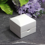 Luxury gloss white ring box for engagements, ,proposals, weddings and more. Velvet interior ensures the protection of your gems! The perfect modern ring box for your special day