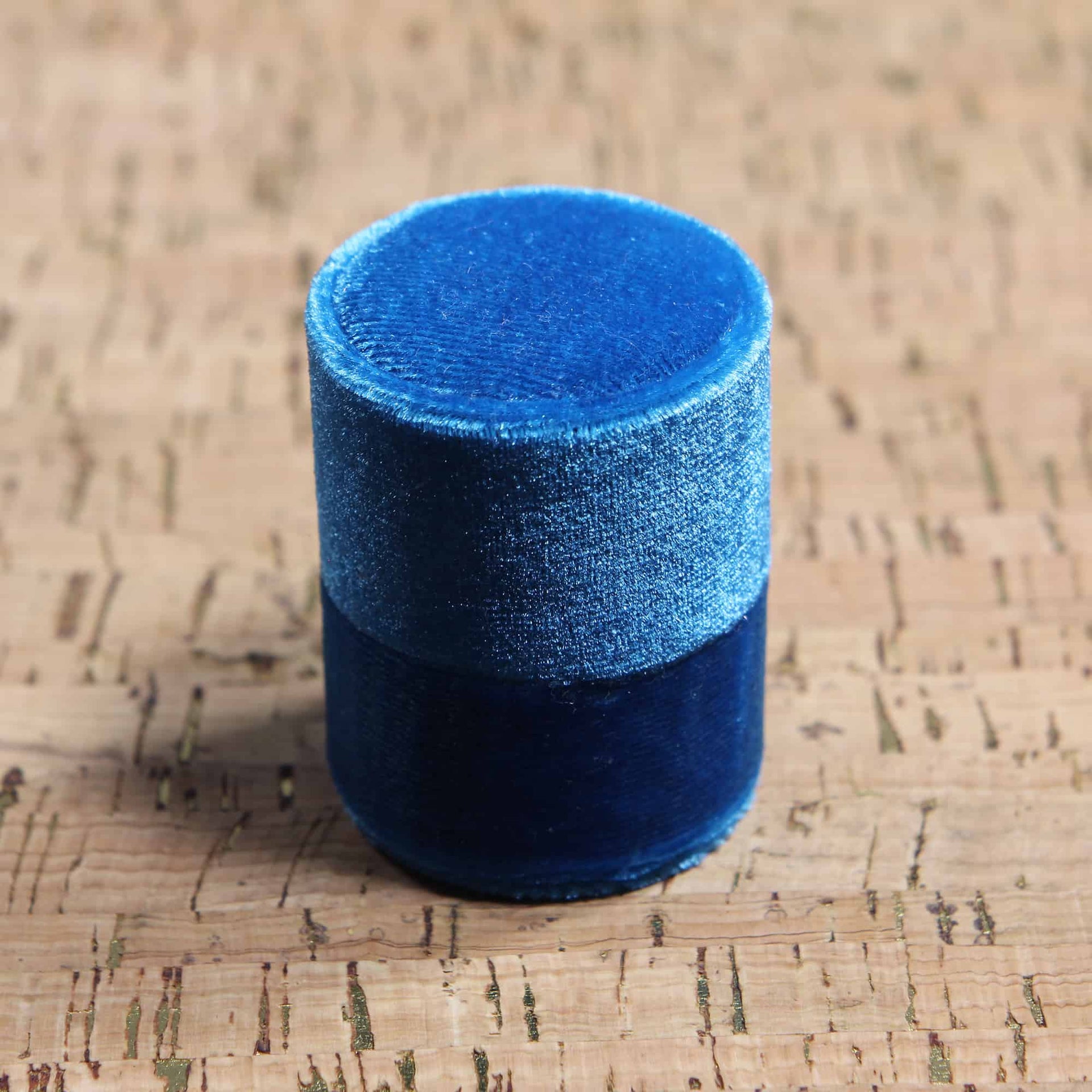 blue velvet ring box , luxury single ring box