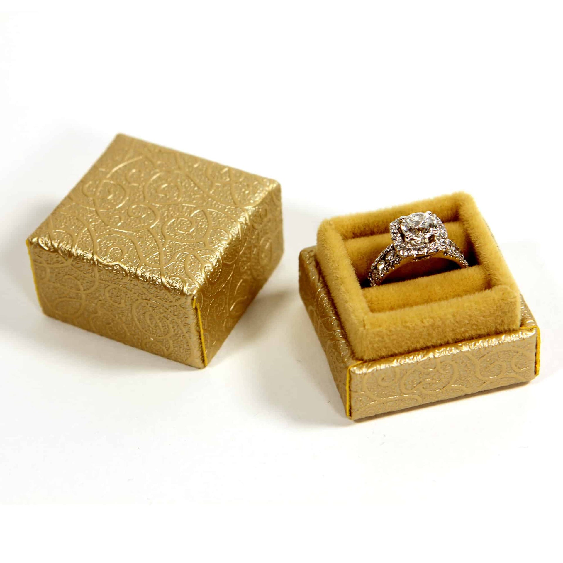 gold luxury ring box