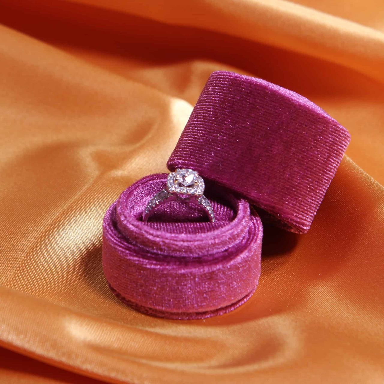 pink velvet ring box