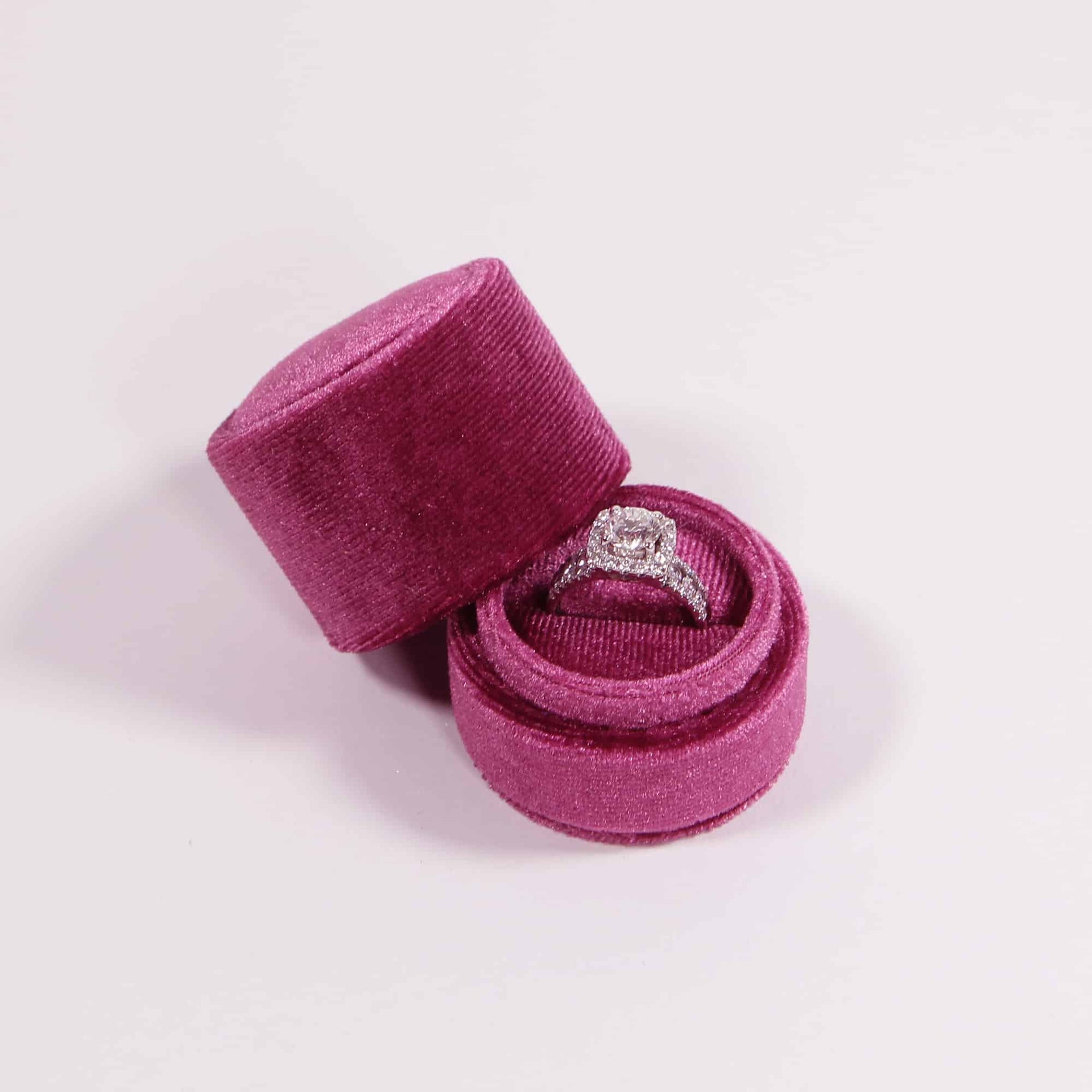 pink velvet ring box