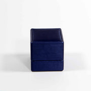 Led lit blue leather ring box , luxury led ring box