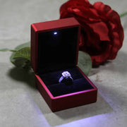 This is a red ring box that has a built in led light pointed down at the ring. Great for weddings, proposals, ,engagements or just to show off your gems!