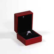 This is a red ring box that has a built in led light pointed down at the ring. Great for weddings, proposals, ,engagements or just to show off your gems!