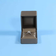 luxury bronze leather ring box