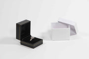 Black cartier style proposal, engagement ring box