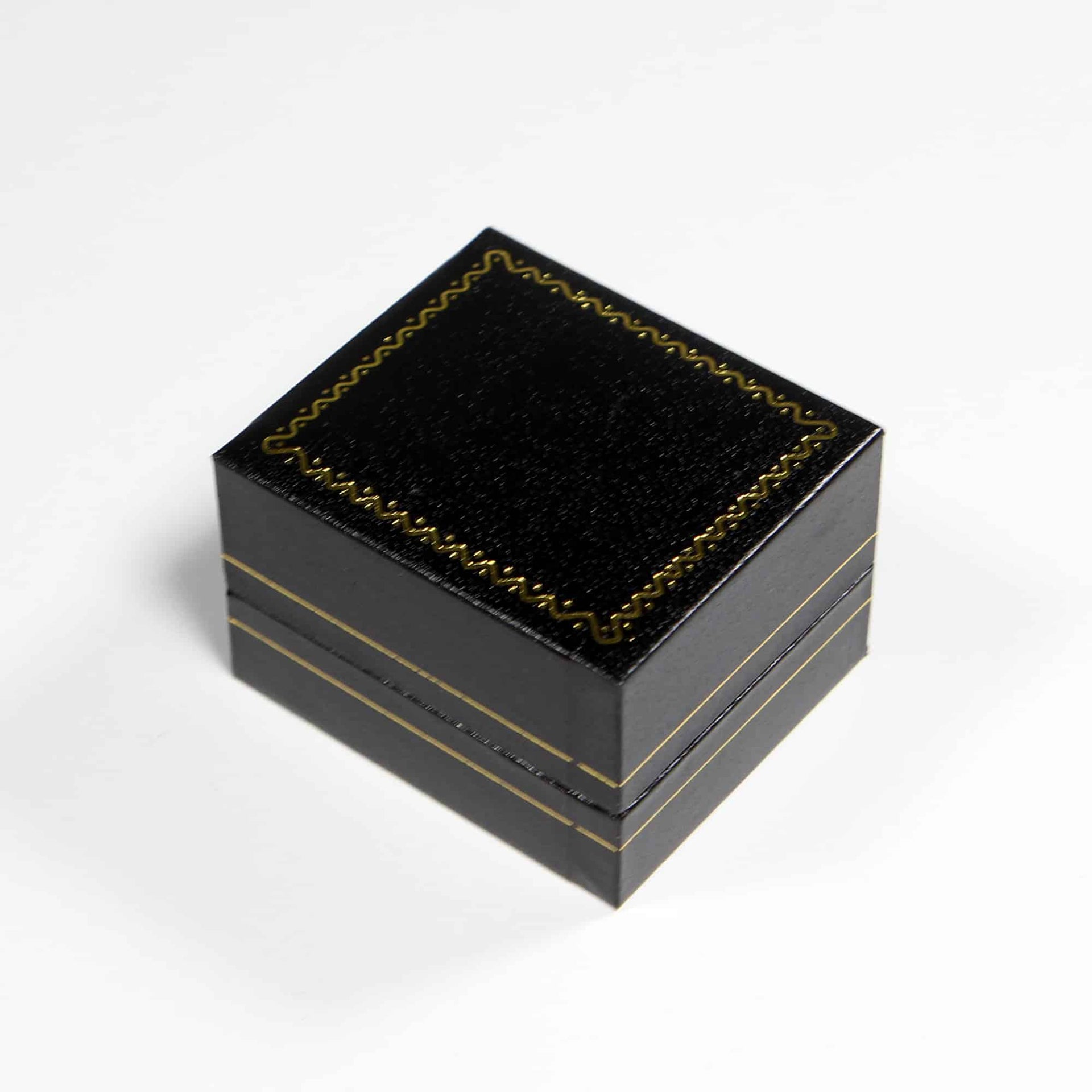 Black ring box for wedding ceremony