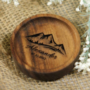 personalized wood ring dish 