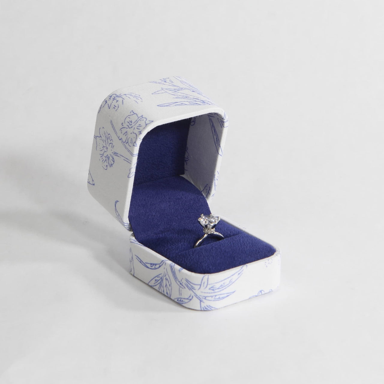 french blue toile proposal ring box