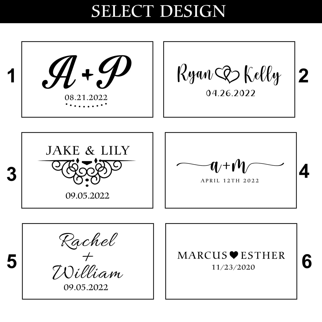 designs for double wood ring box