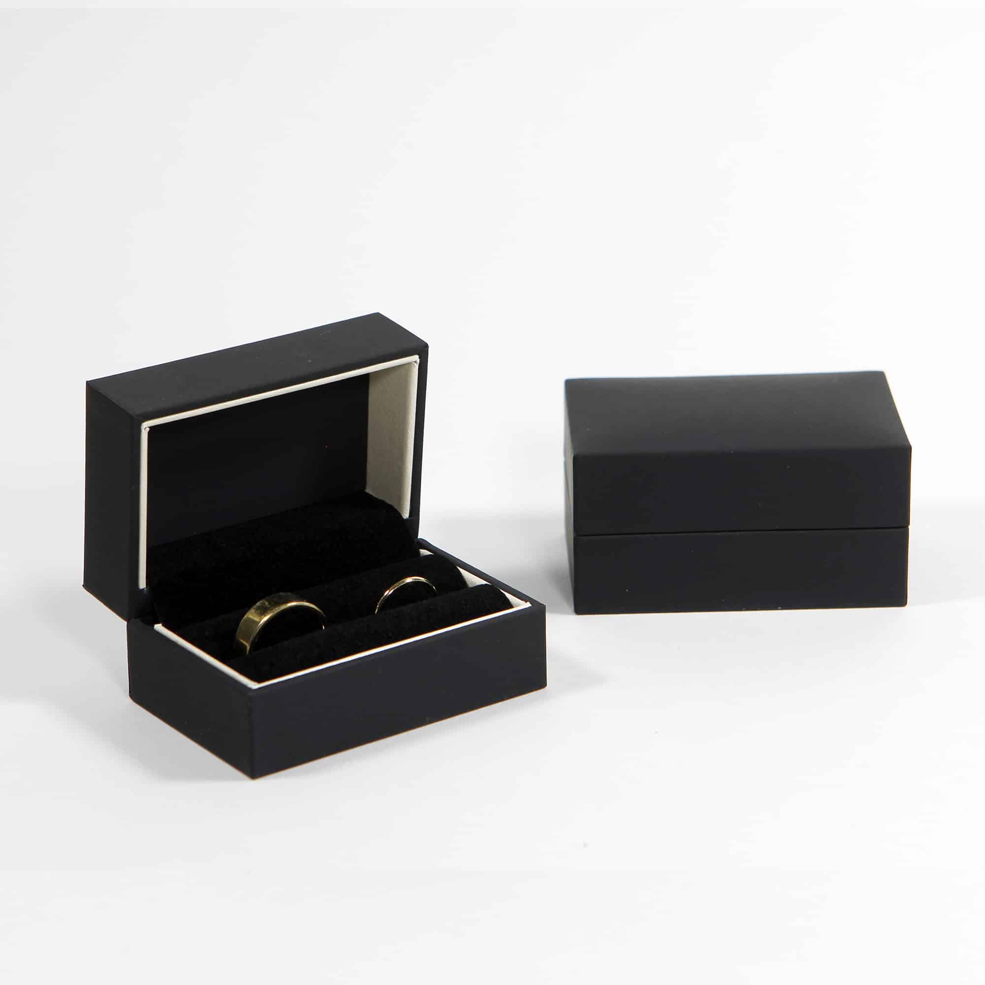 Black Leatherette Paper Jewelry Box