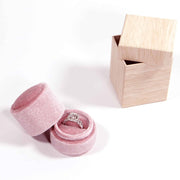 This is one of our classic ring box. Crafted from velvet this pink ring box is the perfect answer for weddings, engagements, proposals and more. Comes in a gift ready box