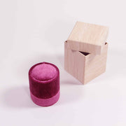 pink velvet ring box '