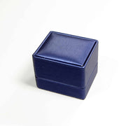 Led lit blue leather ring box , luxury led ring box