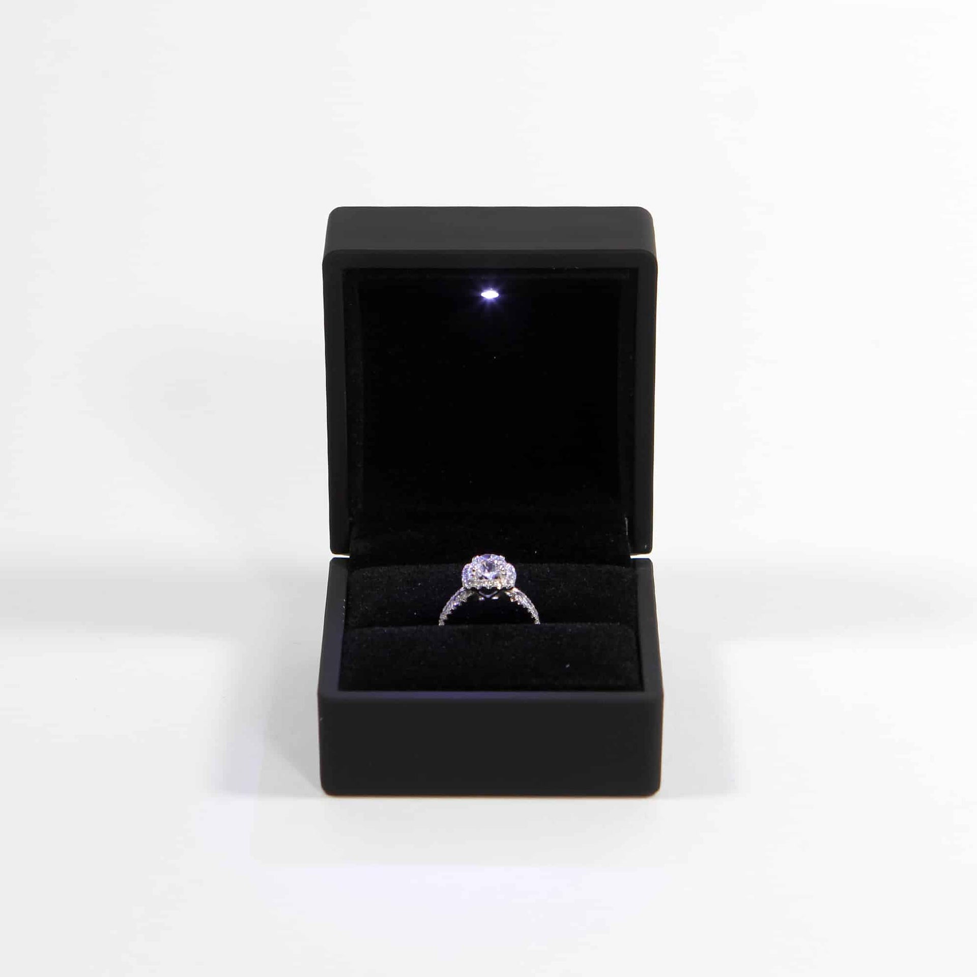 White Glossy LED Ring Light Box