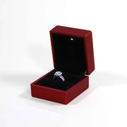 This is a red ring box that has a built in led light pointed down at the ring. Great for weddings, proposals, ,engagements or just to show off your gems!