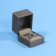 luxury bronze leather ring box