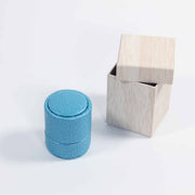 blue ring box with gift ready packaging