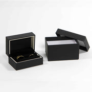 black double ring box with white and outer packing box 