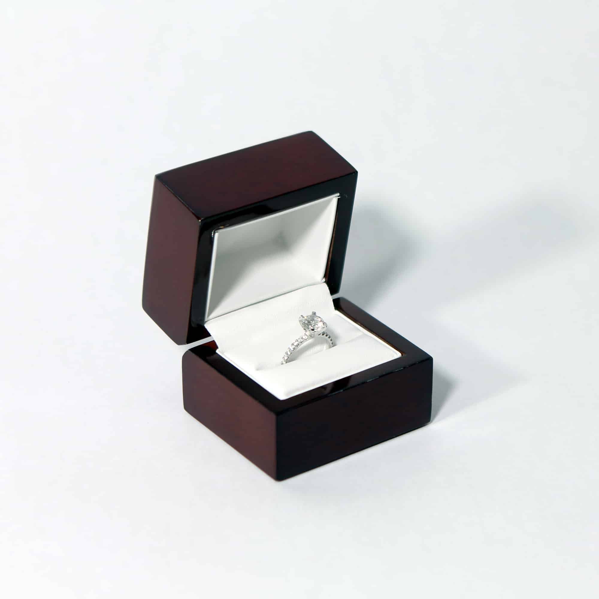 Ring Box Basic Rosewood Classic Ring Box